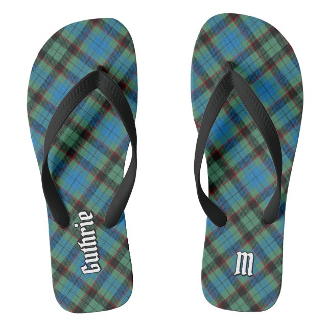 Clan Guthrie Tartan Flip Flops (Footbed)
