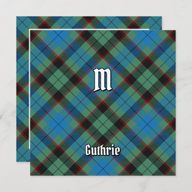 Clan Guthrie Tartan Invitation (Front/Back)