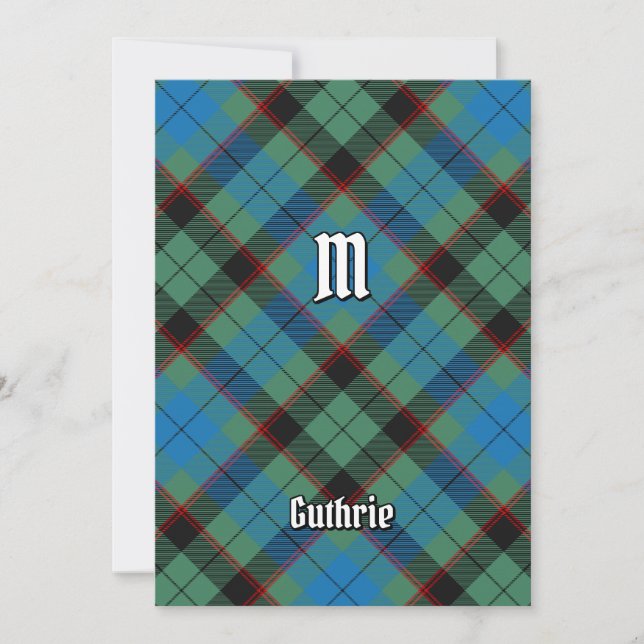 Clan Guthrie Tartan Invitation (Front)