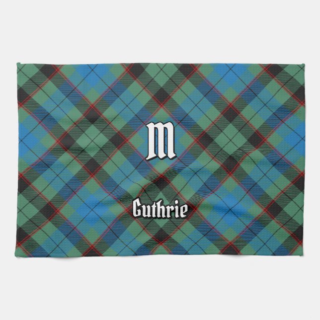 Clan Guthrie Tartan Kitchen Towel (Horizontal)