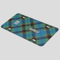 Clan Guthrie Tartan License Plate
