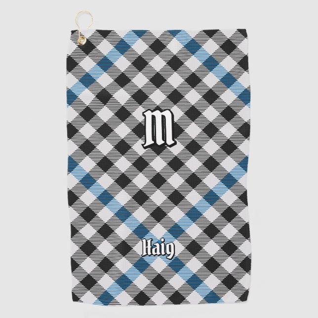 Clan Haig Check Tartan Golf Towel (Front)