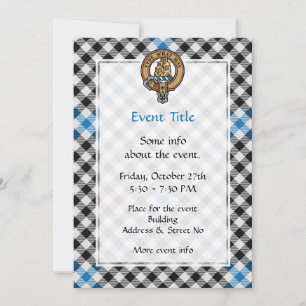 Clan Haig Crest over Check Tartan Invitation