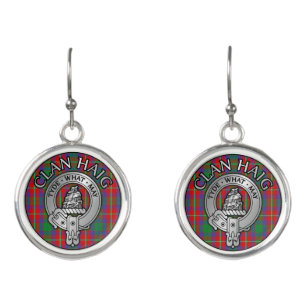 Clan Haig Crest & Tartan Earrings