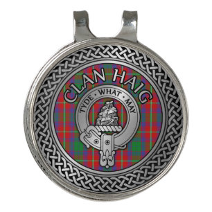 Clan Haig Crest & Tartan Knot Golf Hat Clip