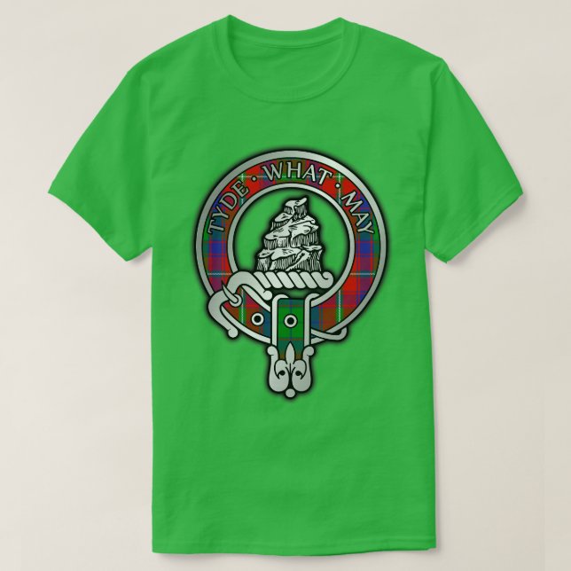 Clan Haig Crest Tartan T-Shirt (Design Front)