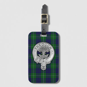 Clan Hamilton Crest & Hunting Tartan Luggage Tag