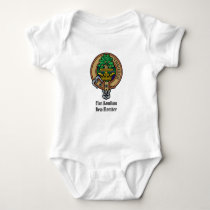 Clan Hamilton Crest over Hunting Tartan Baby Bodysuit