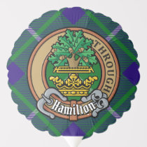 Clan Hamilton Crest over Hunting Tartan Balloon