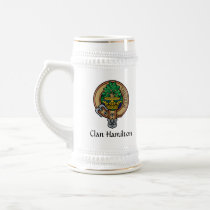Clan Hamilton Crest over Hunting Tartan Beer Stein