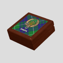 Clan Hamilton Crest over Hunting Tartan Gift Box