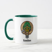 Clan Hamilton Crest over Hunting Tartan Mug