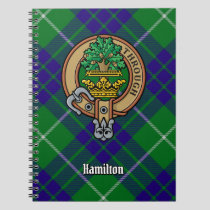 Clan Hamilton Crest over Hunting Tartan Notebook