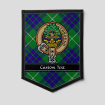 Clan Hamilton Crest over Hunting Tartan Pennant