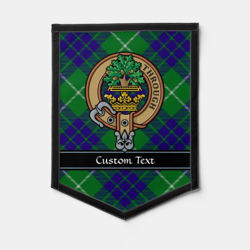 Clan Hamilton Crest over Hunting Tartan Pennant