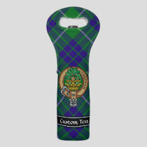 Clan Hamilton Crest over Hunting Tartan Wine Bag