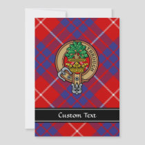 Clan Hamilton Crest over Red Tartan Invitation
