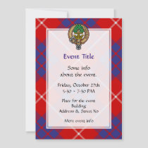 Clan Hamilton Crest over Red Tartan Invitation