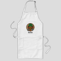 Clan Hamilton Crest over Red Tartan Long Apron