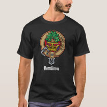 Clan Hamilton Crest over Red Tartan T-Shirt