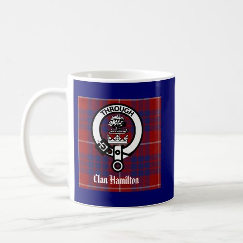 Clan Hamilton Crest  Tartan Coffee Mug