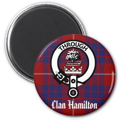 Clan Hamilton Crest  Tartan Magnet
