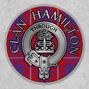 Clan Hamilton Crest & Tartan Shield Patch
