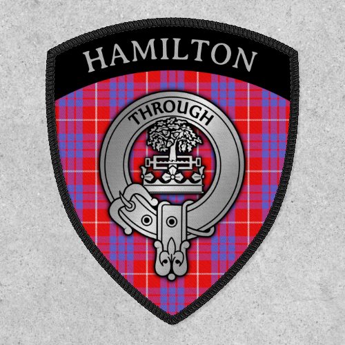 Clan Hamilton Crest  Tartan Shield Patch