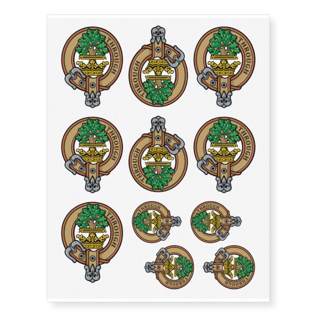 Clan Hamilton Crest Temporary Tattoos (Front)