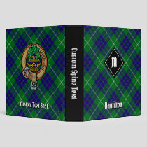 Clan Hamilton Hunting Tartan 3 Ring Binder