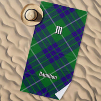 Clan Hamilton Hunting Tartan Beach Towel