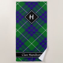 Clan Hamilton Hunting Tartan Beach Towel
