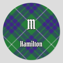 Clan Hamilton Hunting Tartan Classic Round Sticker