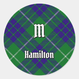 Clan Hamilton Hunting Tartan Classic Round Sticker