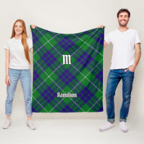 Clan Hamilton Hunting Tartan Fleece Blanket