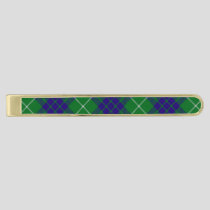 Clan Hamilton Hunting Tartan Gold Finish Tie Bar