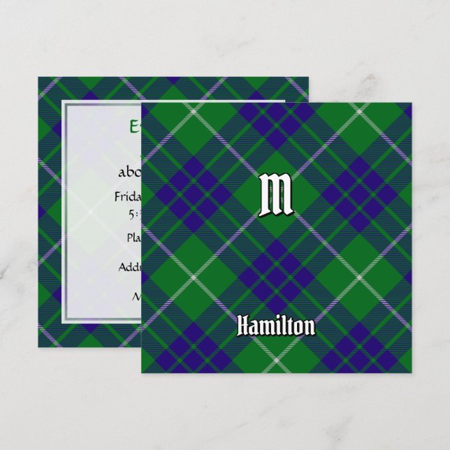 Clan Hamilton Hunting Tartan Invitation (Front/Back)