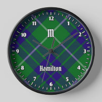 Clan Hamilton Hunting Tartan Large Clock
