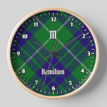 Clan Hamilton Hunting Tartan Large Clock