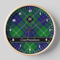 Clan Hamilton Hunting Tartan Large Clock