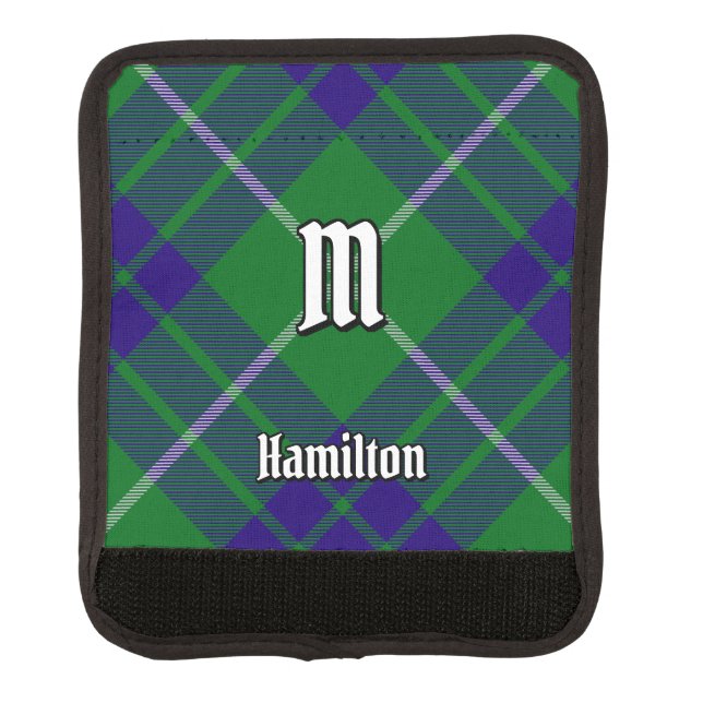 Clan Hamilton Hunting Tartan Luggage Handle Wrap (Front)