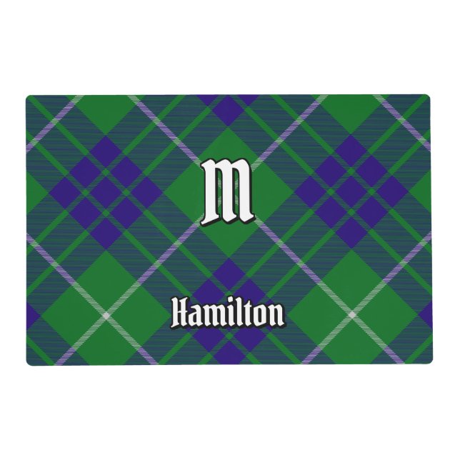 Clan Hamilton Hunting Tartan Placemat (Front)