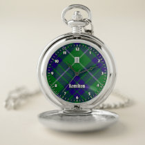 Clan Hamilton Hunting Tartan Pocket Watch