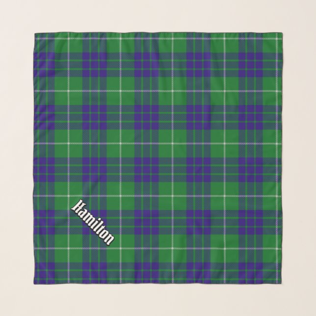 Clan Hamilton Hunting Tartan Scarf (Front (Horizontal))