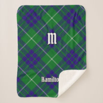 Clan Hamilton Hunting Tartan Sherpa Blanket