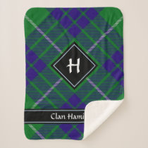 Clan Hamilton Hunting Tartan Sherpa Blanket