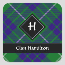 Clan Hamilton Hunting Tartan Square Sticker