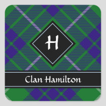Clan Hamilton Hunting Tartan Square Sticker