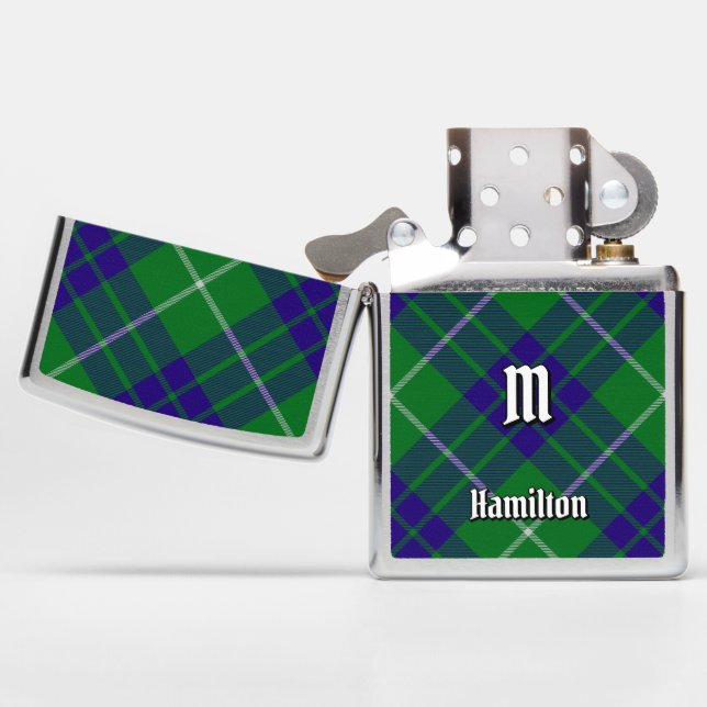 Clan Hamilton Hunting Tartan Zippo Lighter (Opened)