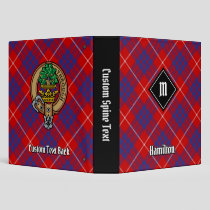 Clan Hamilton Red Tartan 3 Ring Binder